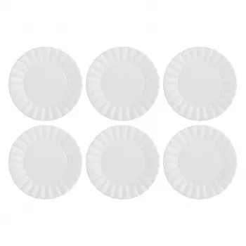 LA PORCELLANA BIANCA set med 6 Ducale salladstallrikar - vit, 20 cm