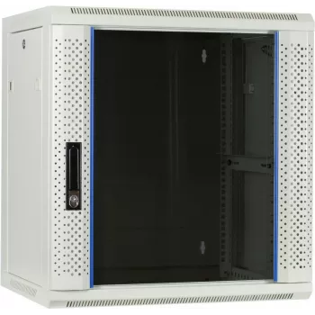 DSIT DS6412W 12U väggmonterat serverchassi med glasdörr, 600x450x634 mm, vit