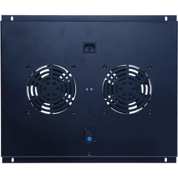 DSIT DS-FT60 serverracksfläktenhet med 2 fläktar och termostat för 600 mm djupa skåp