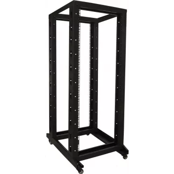 DSIT 32U 19 inch fristående serverrackskåp på hjul, 600x800x1600 mm, svart, omonterat
