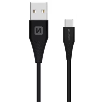 Swissten USB-A till USB-C 3.1 Gen 1 kabel 1,5 m svart