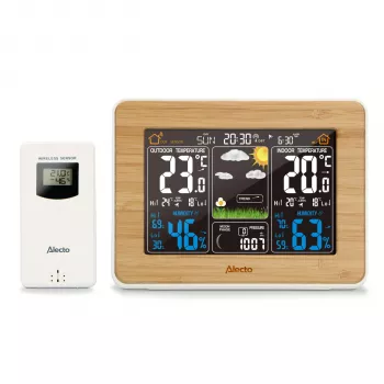 Alecto WS-1560 Bamboo Weather Station with Wireless Outdoor Sensor