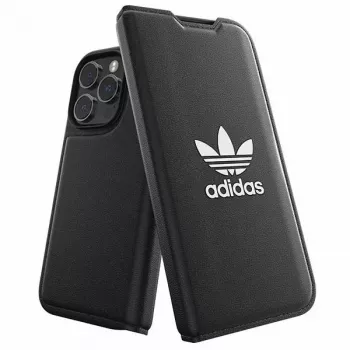 Adidas Originals Basic Booklet-fodral för iPhone 14 Pro, svart & vit