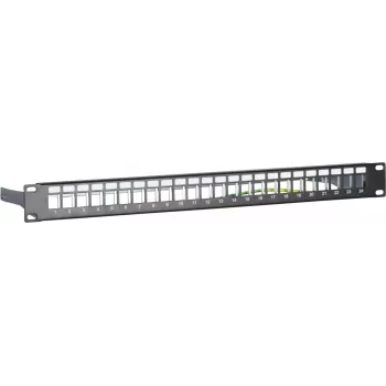 DSIT DS-Patch-24STP 24-portars keystone-patchpanel S/UTP 1U svart