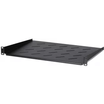 DS-IT 1U fast hyllplan för 450 mm djupa väggskåp, 350 mm djup, svart