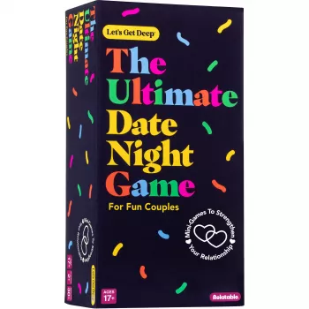 Just Play Let's Get Deep – det ultimata date night-spelet, 400 samtalskort för par, 3 nivåer: Ice Breaker, Deep, Deeper, 2+ spelare, från 17 år