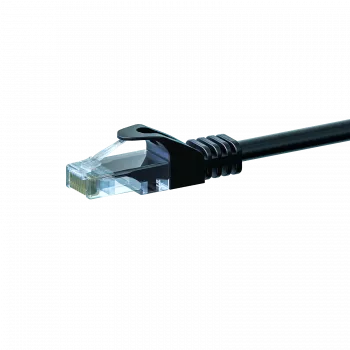DSIT CAT5e U/UTP nätverkspatchkabel, 1 m, svart, 100 % koppar (DC-50-010)