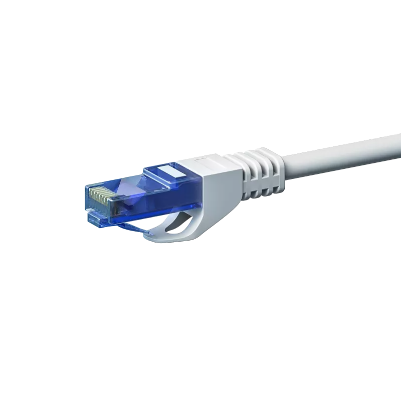 DSIT CAT6a U/UTP 100 % koppar patchkabel, 2 m, vit