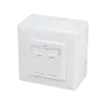DSIT utanpåliggande dosa Cat.6/Class E skärmad, dual RJ45, vit (DC-Wall-Out-STP6-W)