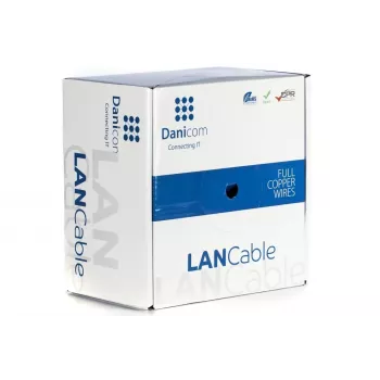 DSIT DANICOM DC-UTP6A-100S-DCA CAT6A U/UTP massivledarkabel, 100 m, LSZH (Dca)