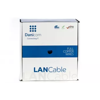 DSIT DANICOM DC-UTP6A-100S-DCA CAT6A U/UTP massivledarkabel, 100 m, LSZH (Dca)