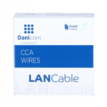DSIT CAT5e F/UTP 50 m rulle solid core CCA nätverkskabel grå (DC-FTP5CCA50S-GRY)