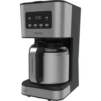 Cecotec Coffee 66 Drop & Thermo Time filterkaffemaskin, 1,2 l termokanna, 950 W, rostfritt stål/svart