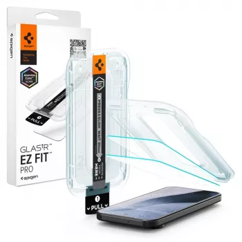 Spigen Glas.tR EZ Fit Pro AC 2-pack härdat glas skärmskydd för Google Pixel 11 / Pixel 11 Pro - transparent
