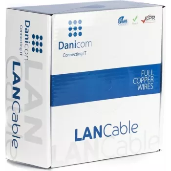 DSIT DANICOM CAT6A U/UTP 100 m flexibel PVC (Fca) nätverkskabel