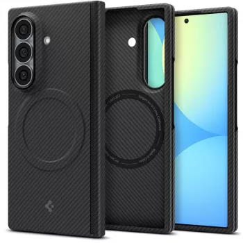 Spigen AirSkin Aramid MagSafe-hölje för Samsung Galaxy Z Fold 8 Ultra - matt svart