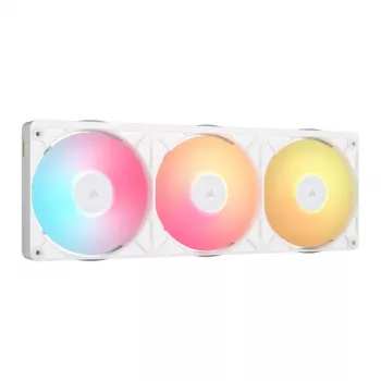 CORSAIR iCUE LINK RX360 II Unified Frame RGB vit 120mm PWM-fläkt trepack
