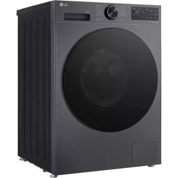 LG F4WX701YB 10,5 kg frontmatad tvättmaskin med AI DD, ånga, Wi-Fi – Black Steel