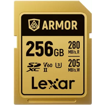 Lexar Professional ARMOR GOLD SDXC UHS-II minneskort, 256 GB, V60 (LSDAMGL256G-RNNNG)