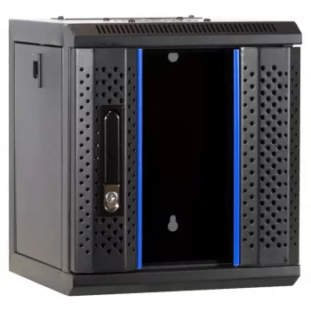 DSIT DS10-3304 10 inch 4U väggmonterat serverskåp med glasdörr, 312x310x264 mm, svart