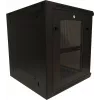 DSIT 12U 19 inch väggmonterat serverskåp med glasdörr och perforerade sidopaneler 600x600x635 mm (DS6612ZP)