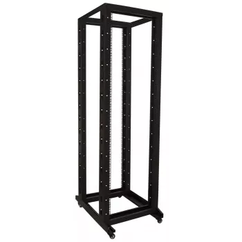 DSIT 42U 19 inch fristående rackskåp på hjul, 600x800x2000 mm, svart, omonterat