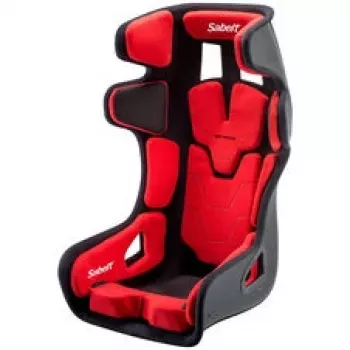 Sabelt GT PAD XL racingsäte, glasfiberskal, FIA-godkänt, modulärt - svart/röd