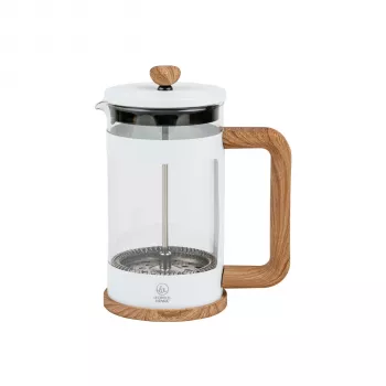Leopold Vienna Franca French press kaffe- och tebryggare, 600 ml, vit