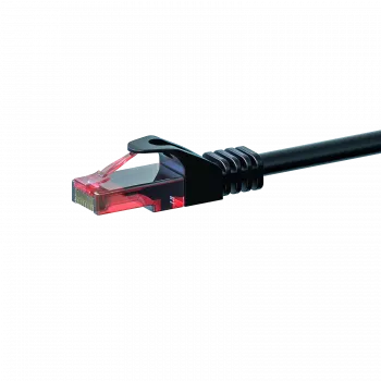 DSIT Cat6 U/UTP Ethernet-patchkabel, 1 m, svart, 100 % koppar (DC-60-010)