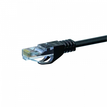 DSIT CAT 6 U/UTP nätverks-patchkabel, 1 m, svart, CCA, RJ45