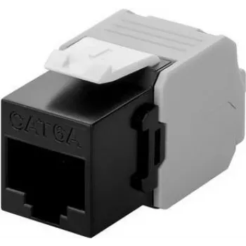 DS-IT CAT6a UTP keystone-nätverkskontakt - verktygsfri - svart (DS-KC-UTP6A-TL-1)