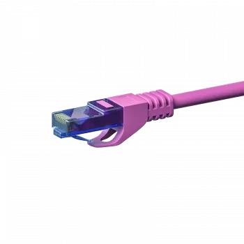 DSIT CAT6a U/UTP 100 % koppar nätverkskabel, 15 m, rosa