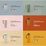 Orangemonkie 6-färgers bakgrundsset för Foldio 4 (vit, svart, grå, grön, blå, gul)