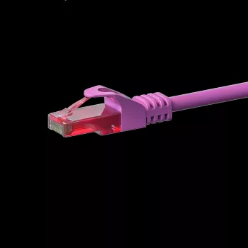 DSIT CAT6 U/UTP RJ45 patchkabel, 0,25 m, rosa, 100 % koppar (DC-69-002)