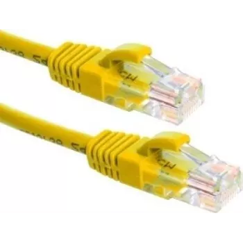 DSIT CAT6a nätverkskabel 100 % koppar - U/UTP - 7,5 m - gul (DC-U6A7-075)