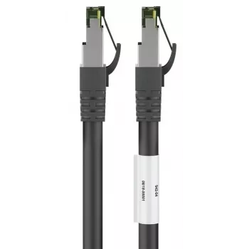 DSIT RJ45 nätverkskabel S/FTP PiMF med CAT 8 råkkabel svart 1 m