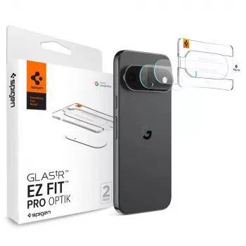 Spigen Optik Pro Glas.tR EZ Fit kameraschutz 2-pack för Google Pixel 11 Pro XL – transparent
