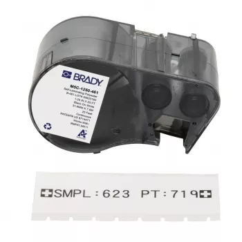 BRADY BMP51/BMP53/M511 självlaminerande vinylkabelmärkningsetikett, vit/transparent, 38,1 mm x 25,4 mm, 160 etiketter/rulle
