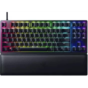 Razer Huntsman V2 Tenkeyless trådbundet optiskt gamingtangentbord, Clicky Purple Switches, nordiskt layout, RGB, svart (RZ03-03941300-R3N1)