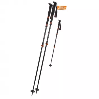 Komperdell Carbon C2 Ultralight skidtursstavar – svart/orange