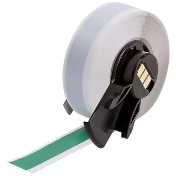 BRADY M6C-500-439-GR allround-vinyl etiketter, 24 mm, röd på vit, 8 m