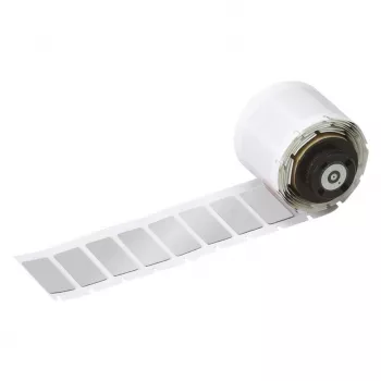 BRADY M710 etikettskrivaretiketter – vit polyester, 31,75 mm x 25,4 mm, permanent häftande, 2500 etiketter/rulle