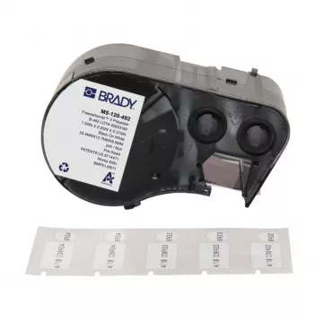 BRADY M5-120-492 FreezerBondz polyesteretikettskrivarkassett för BMP51/BMP53/M511, vit, 12,70 mm x 21,34 m