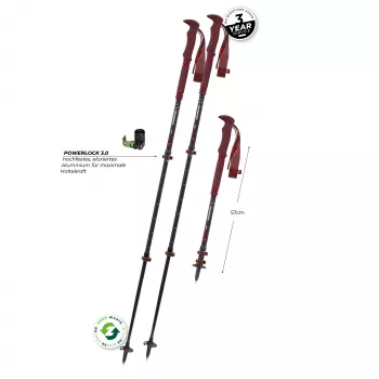 Komperdell Carbon Pro Zero Compact Vandringsstavar – Malbec