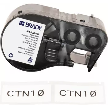 Brady B-427 självlaminerande vinyletikettset för BMP21-PLUS, BMP21-LAB, M210, M211 – 25,4 mm x 19,05 mm, vit/transparent, permanent akryl, termotransfer (M4-128-499)