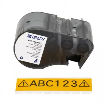 BRADY BMP51/BMP53/M511 självlaminerande vinyletikett, vit/transparent, 1 tums bredd, 21 ft rulle