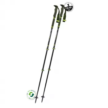 Komperdell Carbon Pro Zero vandringsstavar, grön
