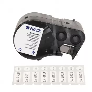 BRADY M5-118-7425 PermaSleeve krympslangsetikettpatron för BMP51/BMP53/M511, vit, 38,1 mm x 2,13 m