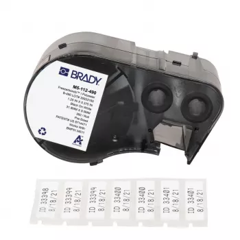 BRADY BMP51/BMP53/M511 FreezerBondz-etiketter – 25,4 mm x 12,7 mm, vit, 500 etiketter