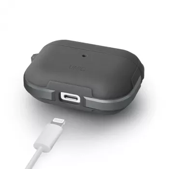 UNIQ Valencia Antibakteriellt skal för AirPods Pro – Gunmetal grå